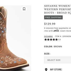 Shyanne Brown Heeled Boots with Western Stitching